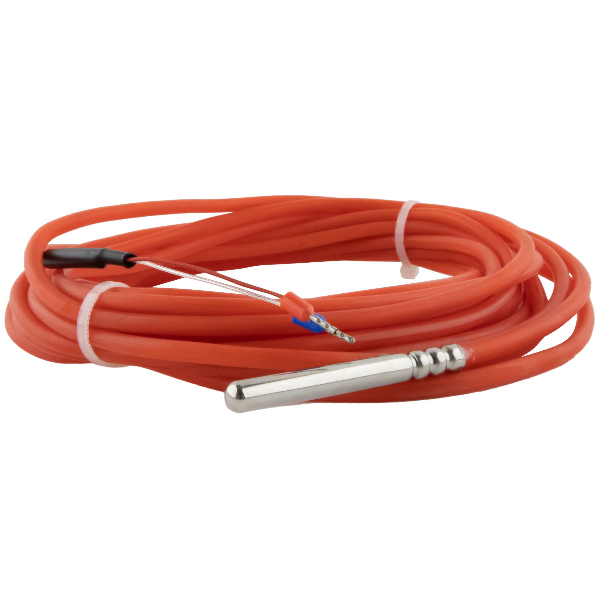 SeKi Capteur de température PT1000 10 mètres - Capteur de température, sonde de plongée, thermomètre à résistance avec câble en silicone jusqu'à +250 °C