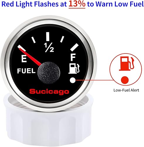 Miniatura 40 de Fuel Sender Marine - Unidad de envío de tanque de combustible de 17 pulgadas (16.929 in), flotador de acero inoxidable, nivel de combustible, unidad