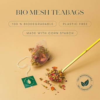 Luxmi Estates Pure Chamomile Tea, 25 Tea Bags (50g, 1.76oz) | USDA Organic Single-Ingredient Whole Chamomile Flowers | Caffeine-Free Calming Herbal Infusion for Sleep, Vegan & Non-GMO