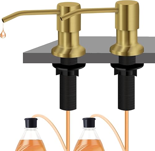 Miniatura 11 de Dispensador de jabón para fregadero, dispensador de jabón para fregadero Kichen, kit de tubo de extensión de 47 pulgadas, bomba dispensadora de