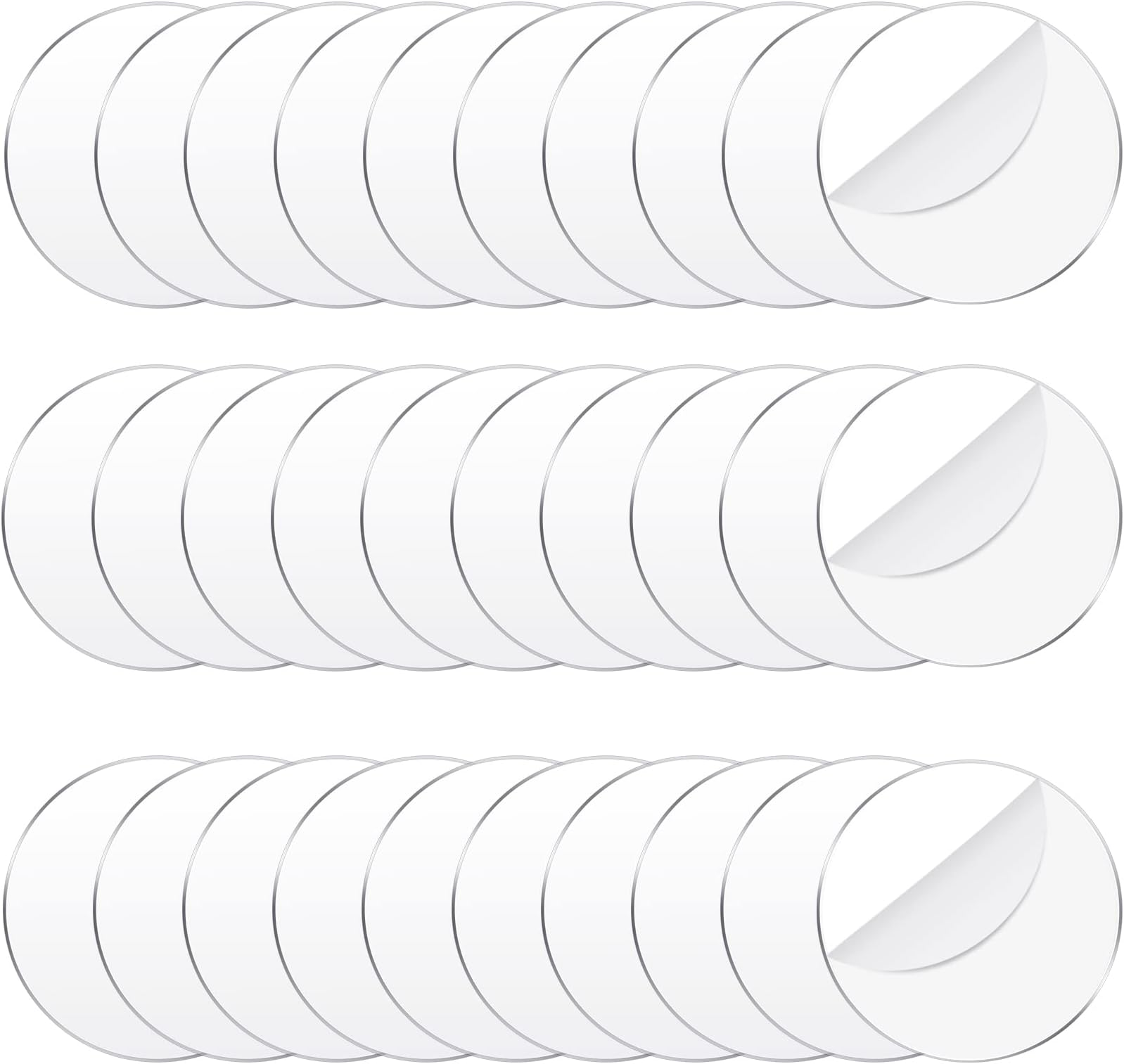 Jetec 30 Pcs 4 Inch Acrylic Circle Blanks Clear Disc Round Transparent Acrylic Coasters Ornament Blanks Miniature Bases for Crafts Christmas Ornament DIY Art Projects Supplies