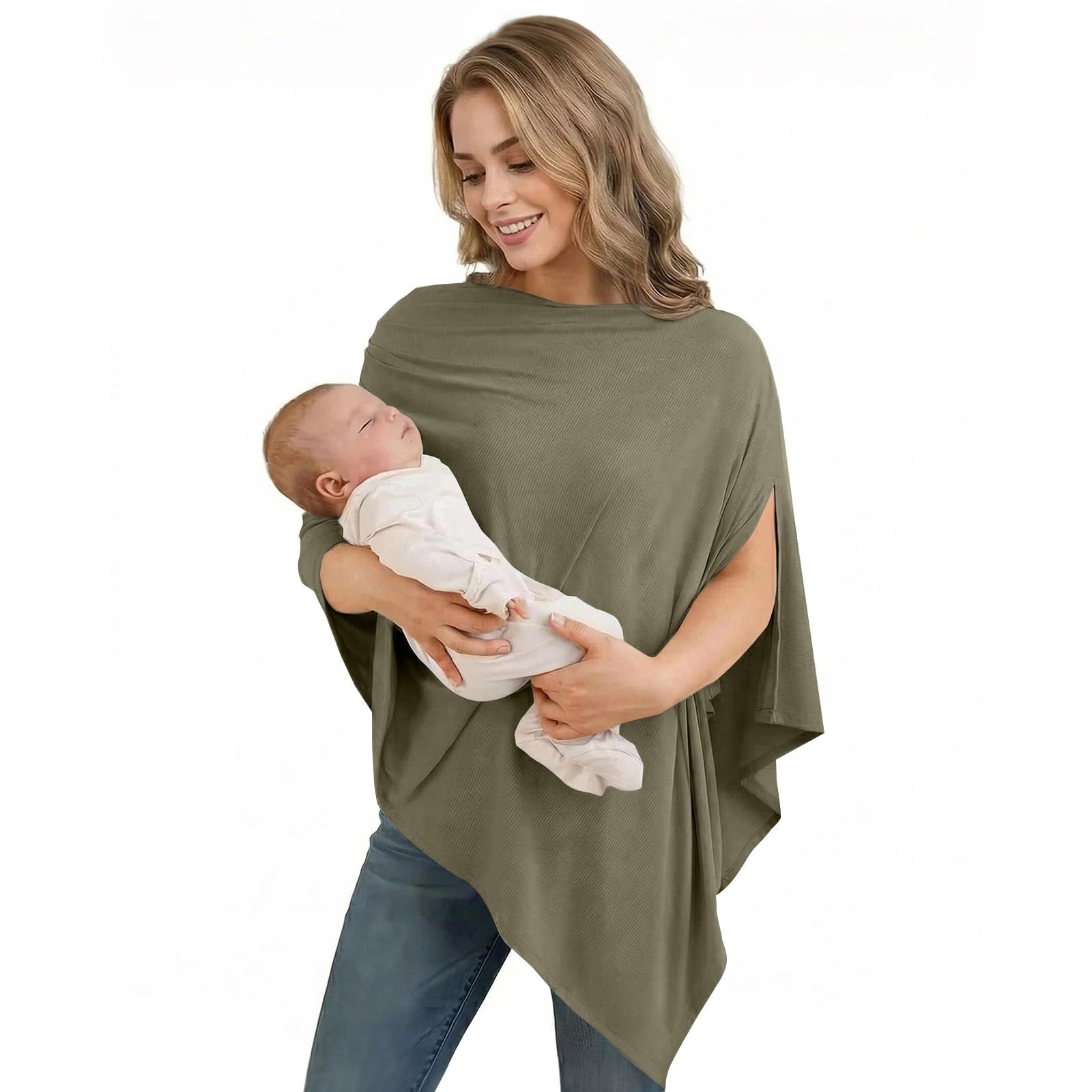 Breastfeeding Cover for Mum Nursing Cover Shawl Multi-Use Portable Baby Breast Feeding Cover Up Soft Privacy Newborn Essentials for Car Seat Blanket and Stroller Coverall