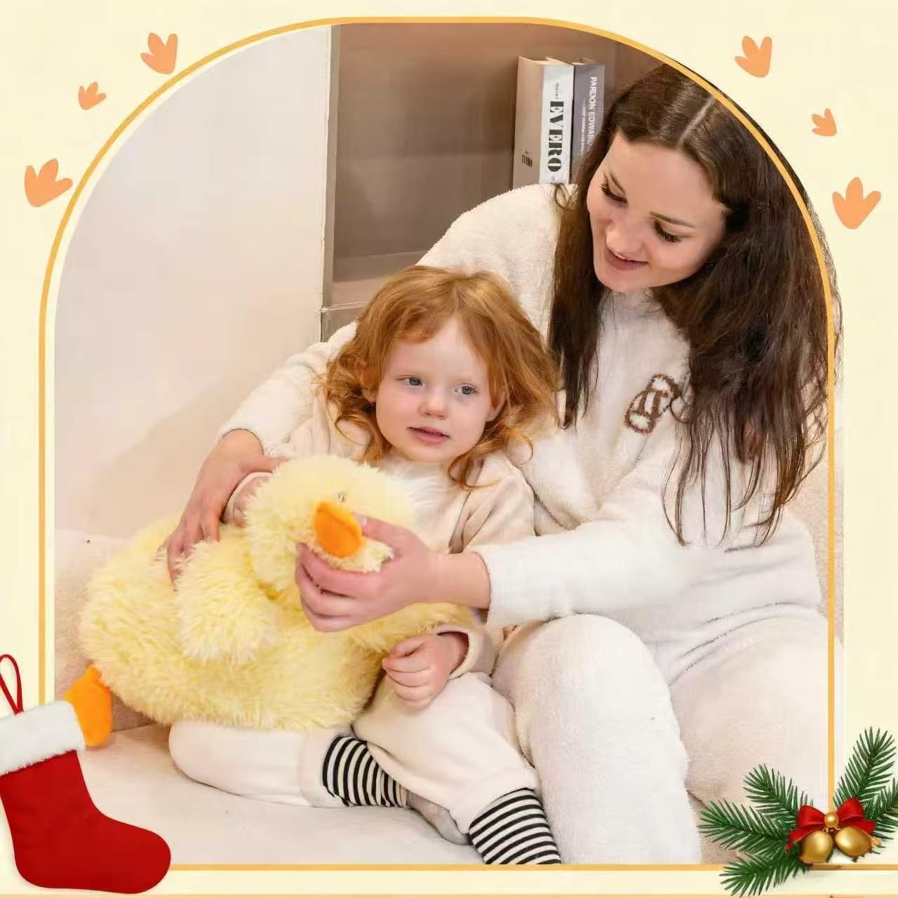 Yellow Duck Stuffed Animals, 4.4lbs Weighted Duck Plush Toy, Fluffy Stuffed Animal, Soft Farm Animal Plush Toy, 24" Large Weighted Stuffed Animals for Kids, Adults on Birthday Children's Day