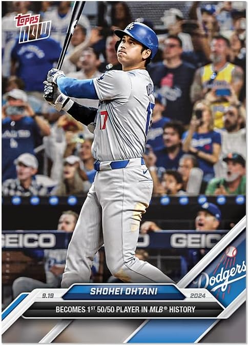 2024 Topps Now Shohei Ohtani #722 1st 50/50 Player in MLB History Baseball Card
