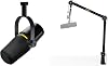 Shure Shure MV7 Podcast Microphone, Black MV7-K Domestic GenuineManufacturer 2 Years Shure by Gator Desktop Microphone Arm Stand, Maximum Arm Length 94cm, 360-Degree Rotating Base