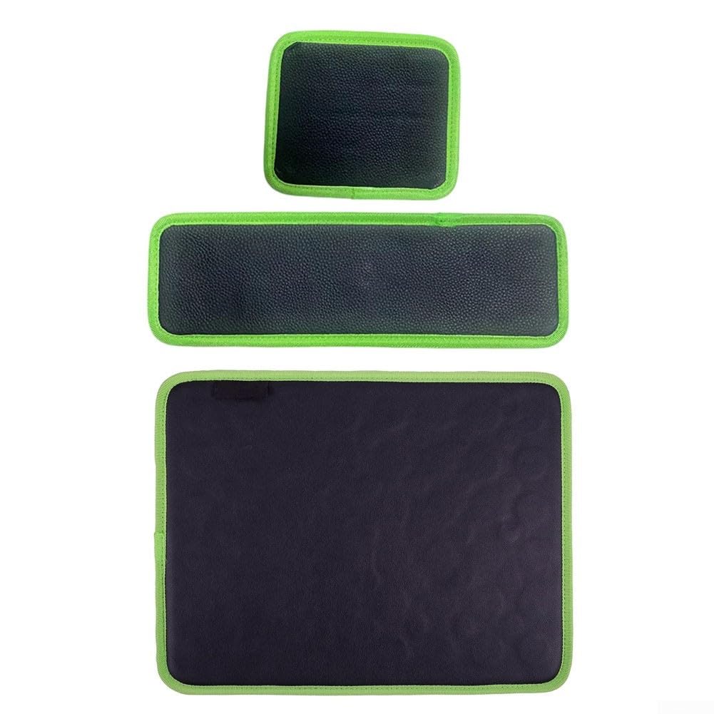 Vassoio magnetico per attrezzi, organizer verde, per strumenti di riparazione auto, viti, chiavi e cacciaviti, 3 misure, accessori per officina (3 pezzi)