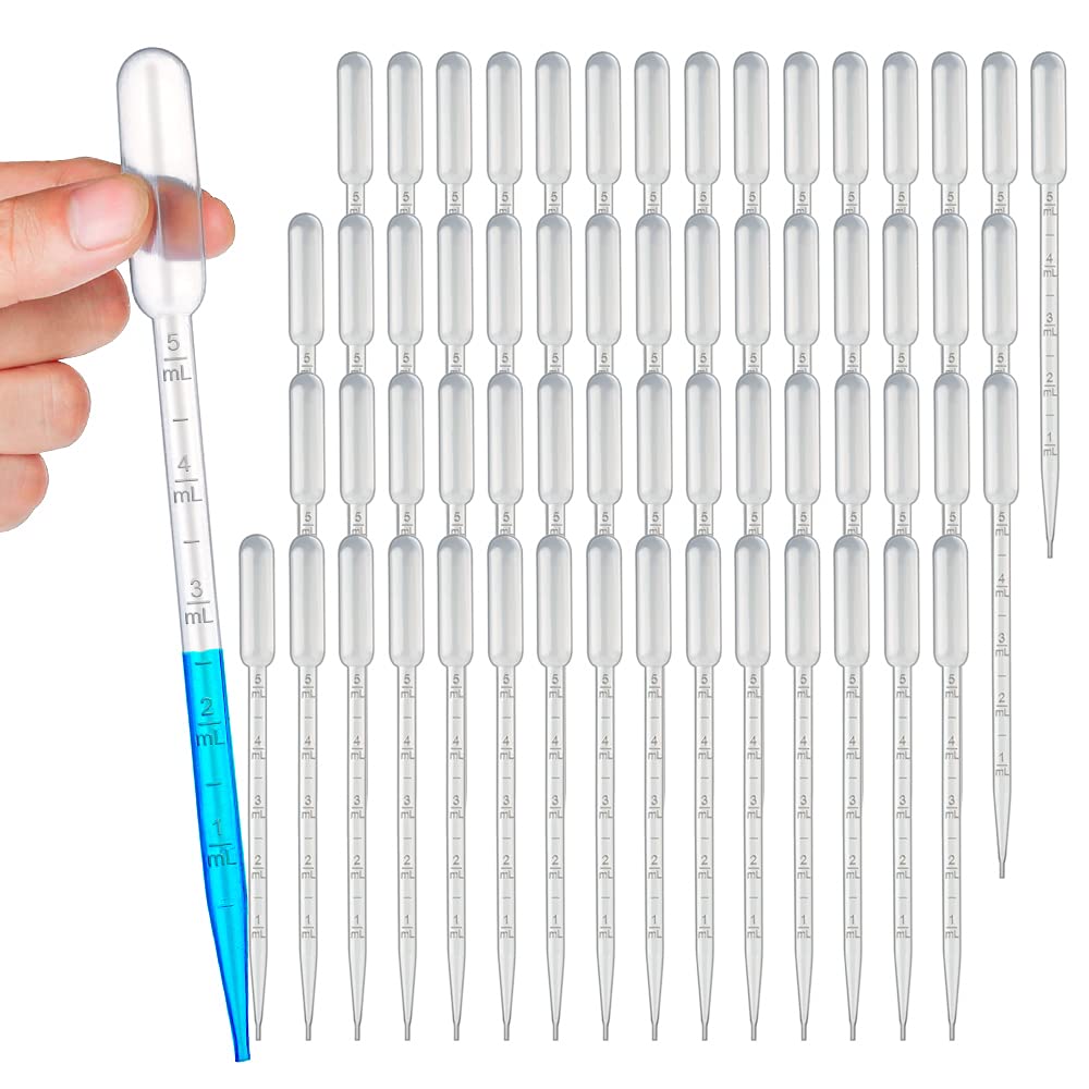 Buy 100Pcs Plastic Transfer Pipettes, 5 ML Disposable Plastic Dropper