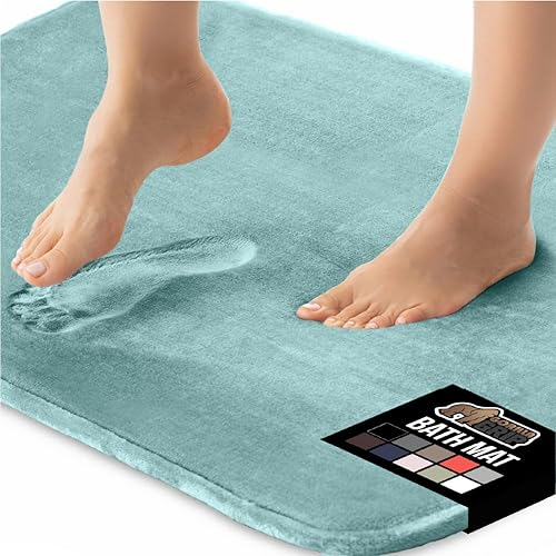 Miniatura 41 de GORILLA GRIP Alfombras de Baño de Espuma Viscoelástica, Tapetes de Baño de Terciopelo Suave y Absorbente, Puntos Duraderos en la Parte Inferior,