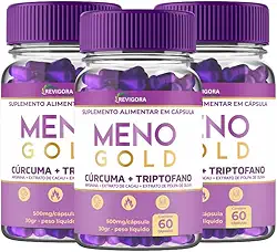 Kit 3 Potes MenoGold - Suplemento Cápsulas para Menopausa - 60 Caps