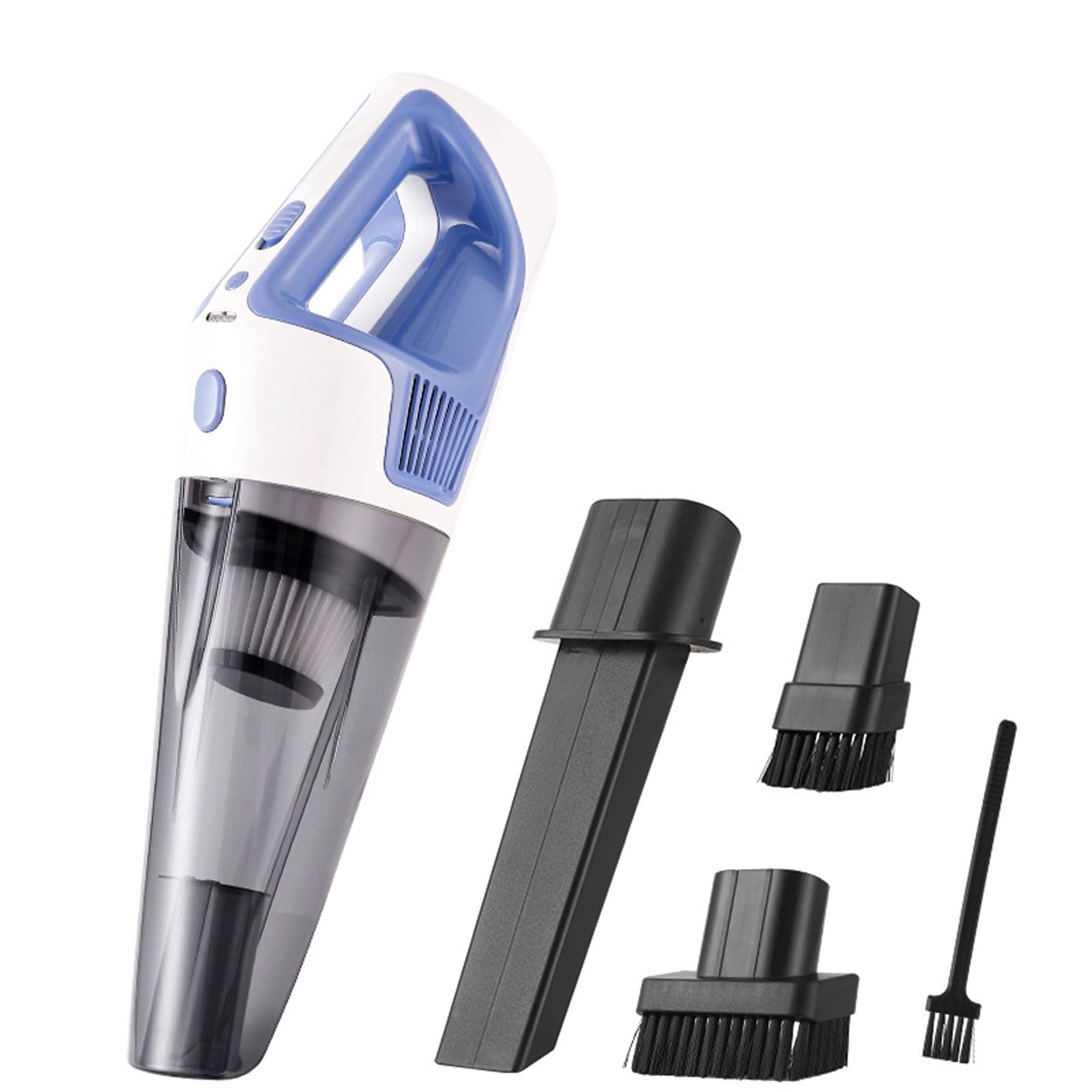 Aspiradora de Mano, Aspiradora de Mano inalámbrica for Coche de 8000 Pa con iluminación LED, Potente aspiradora inalámbrica con batería de Gran Capacidad.(Blue and White,US)