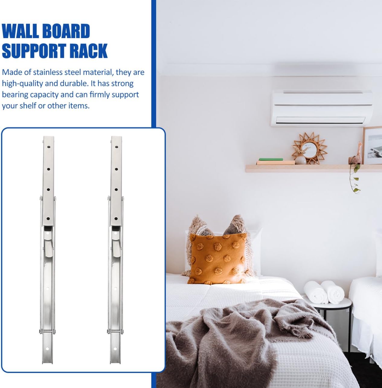 TEHAUX Versatile Folding Wall Shelf Bracket Multi-Functional Storage for Kitchen Workshop