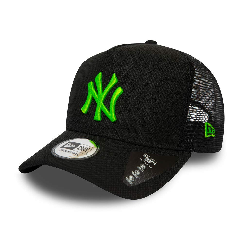 New Era New York Yankees MLB Cap Kappe Trucker Baseball Diamond Era Schwarz Neon Gr?n - One-Size โ image 1