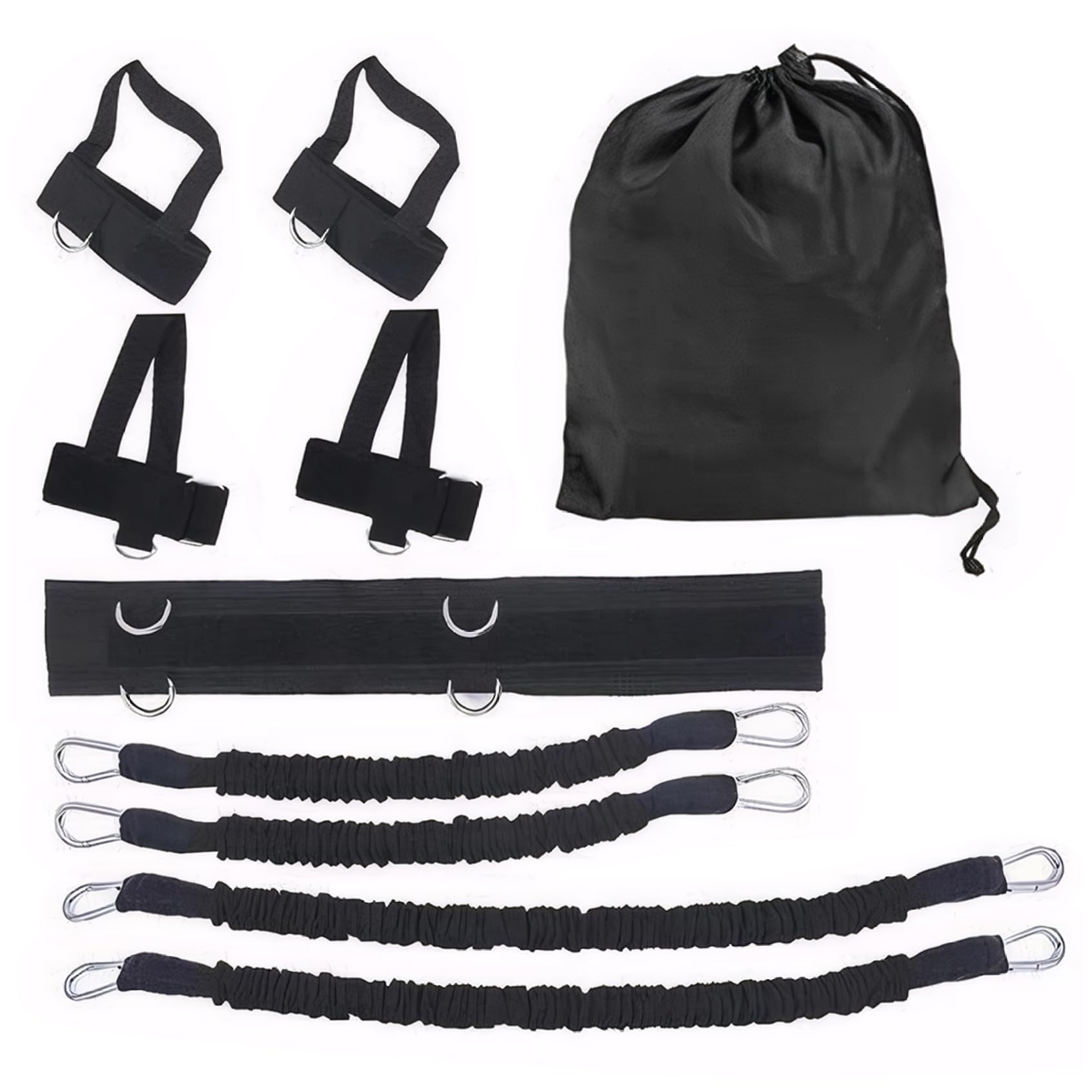 10PCS/Set Boxing Resistance Bands Adjustable Waist Strap Resistance Bands Set Men, With Storage Bag Latex Boxing Equipment for Agilitys Resistance Training,Resistance Bands Set Men