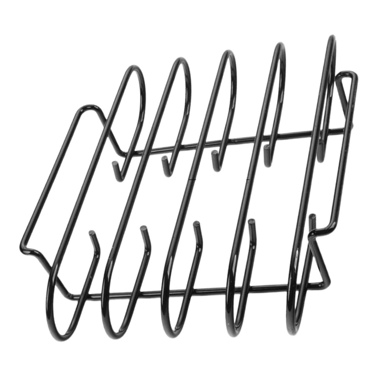 BESPORTBLE Supporto per Arrosto in Acciaio Inox Nero, Griglia Portatile Compatta e Resistente per Carne e Manzo, per Barbecue in Giardino o Campeggio