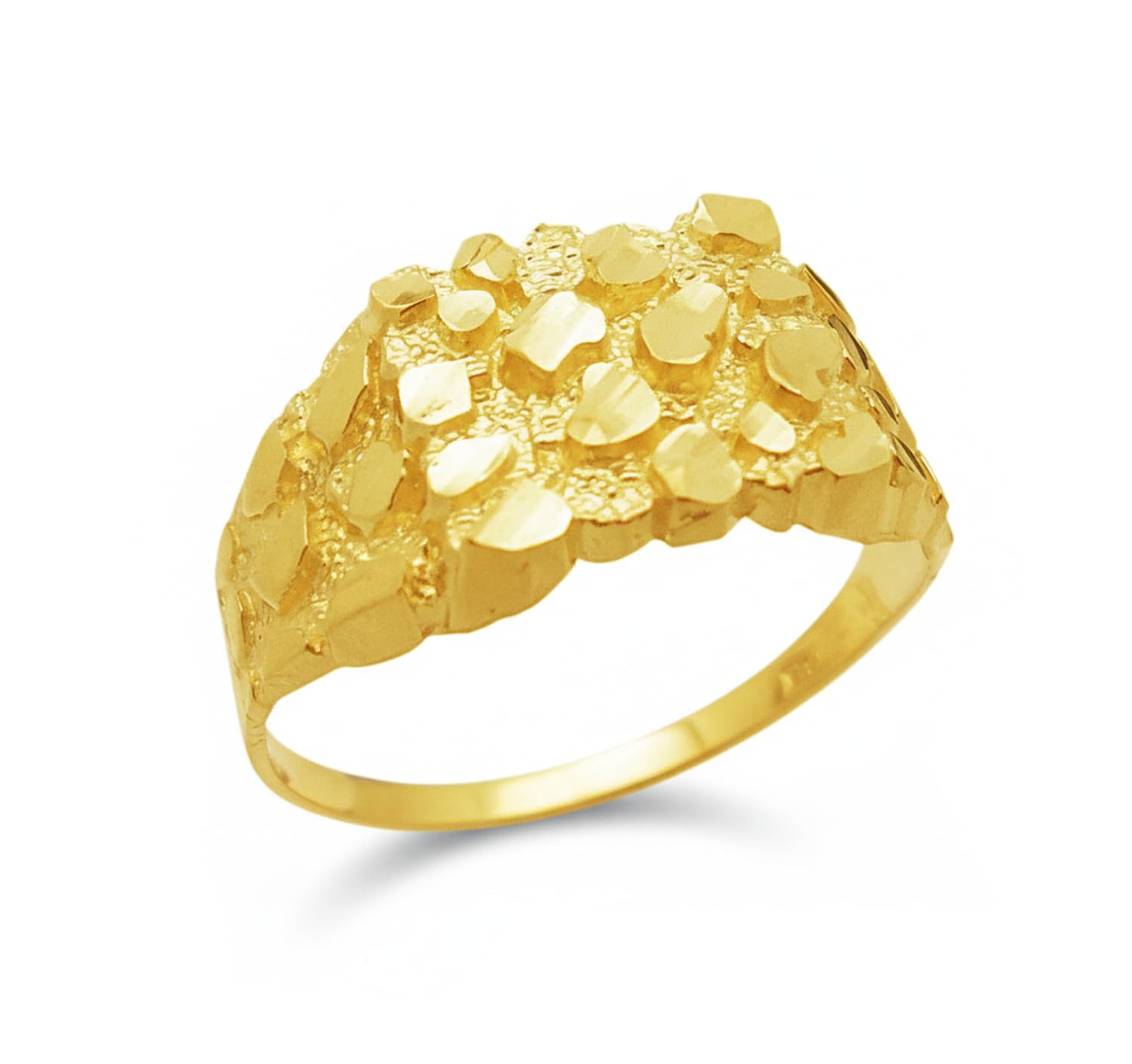 10K Gold Solid Nugget Ring Thin Gold Ring