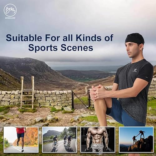 Pacote com 5 faixas de cabeça de corrida, faixa de suor, faixas esportivas para corrida, ciclismo, f