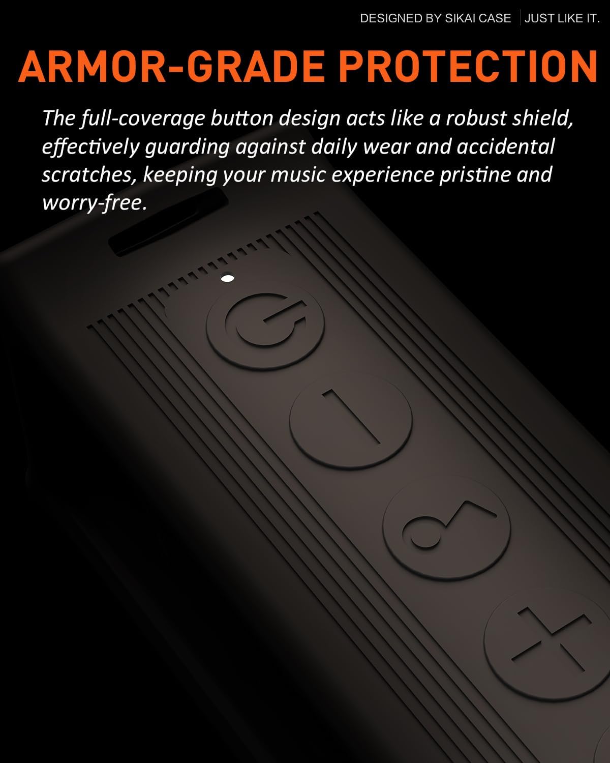 SIKAI CASE Portable Speaker Mount for Anker Soundcore 3, Silicone Case with Adjustable Strap&Handle for Bike/ATV Golf Cart/Shower, Shockproof Dustproof Build Travel Protective Cover, Only Case (Black) - Image 3