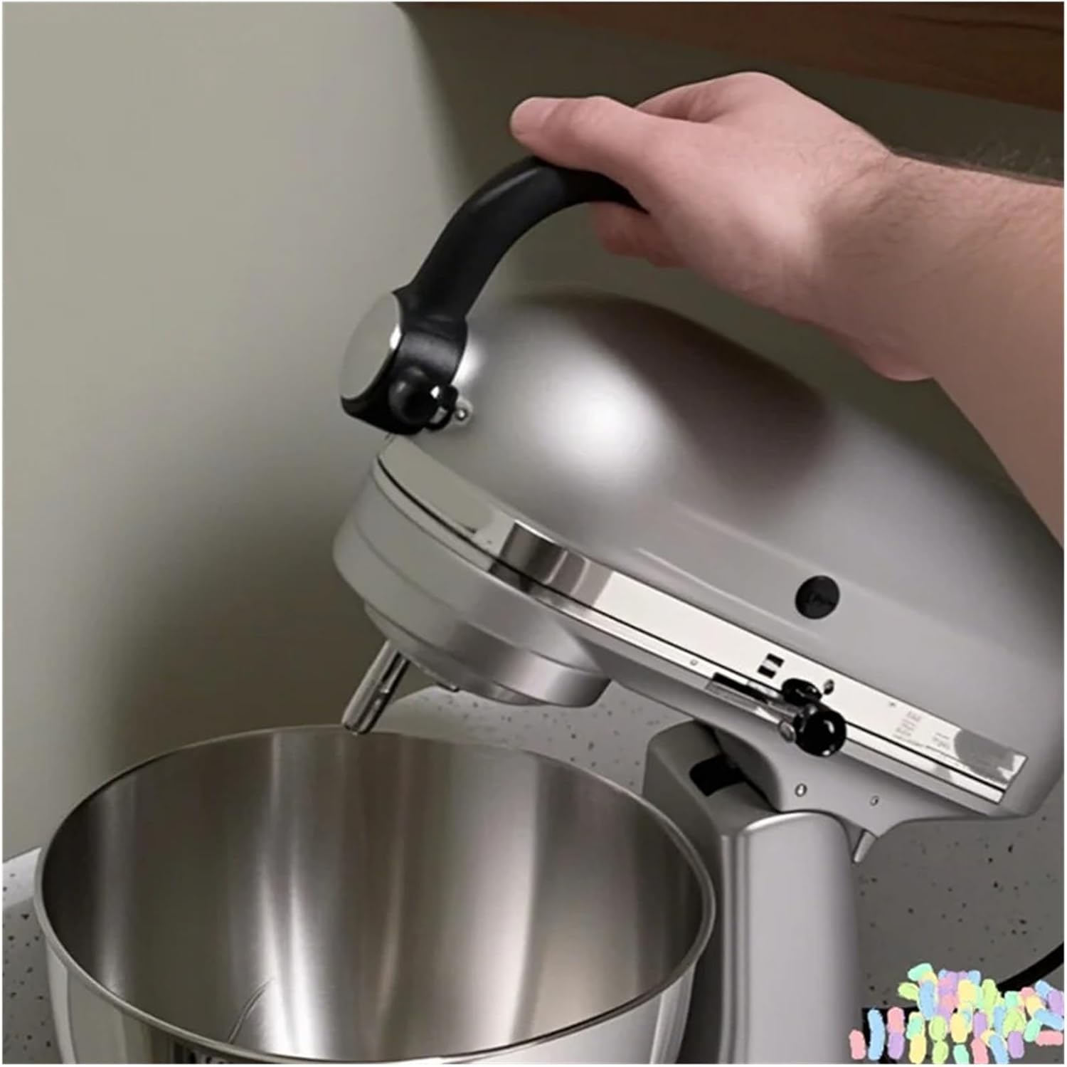 B26B Mixer Accessory Handle,Compatible For Kitchenaid Tilt-Head Stand Mixer-Easy Grip Replacement Part Attachment