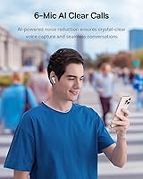 Vista 5 de Baseus Bass BP1 Pro Noise Cancelling Wireless Earbuds, Real-Time Adaptive Noise Cancelling, Adaptive Active EQ, LDAC Hi-Res Sound, 6-Mic AI Clear