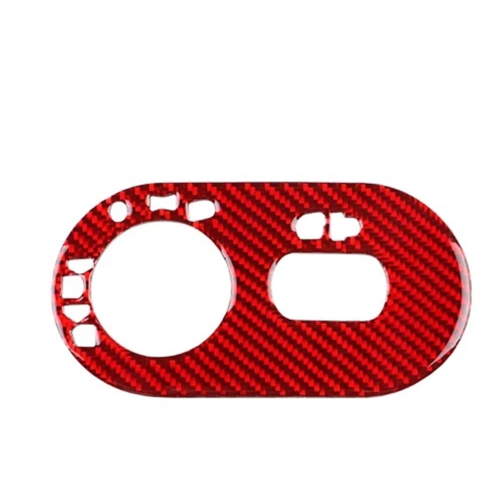 Interior Trim for Seat for Ibiza 6l 2003 2004 2005 2006 2007 2008 Real Soft Carbon Fiber Sticker LHD Car Headlight Switch Frame Panel Accessories Auto Central Inner(Red Carbon)