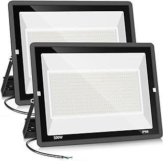 500W 2pack LED Flood Light Outdoor,(2750W Equivalent)Super Bright 58,500LM Daylight 5000K IP66 Waterproof Security LED Arena Lights,Commercial Lighting Floodlight for Backyard