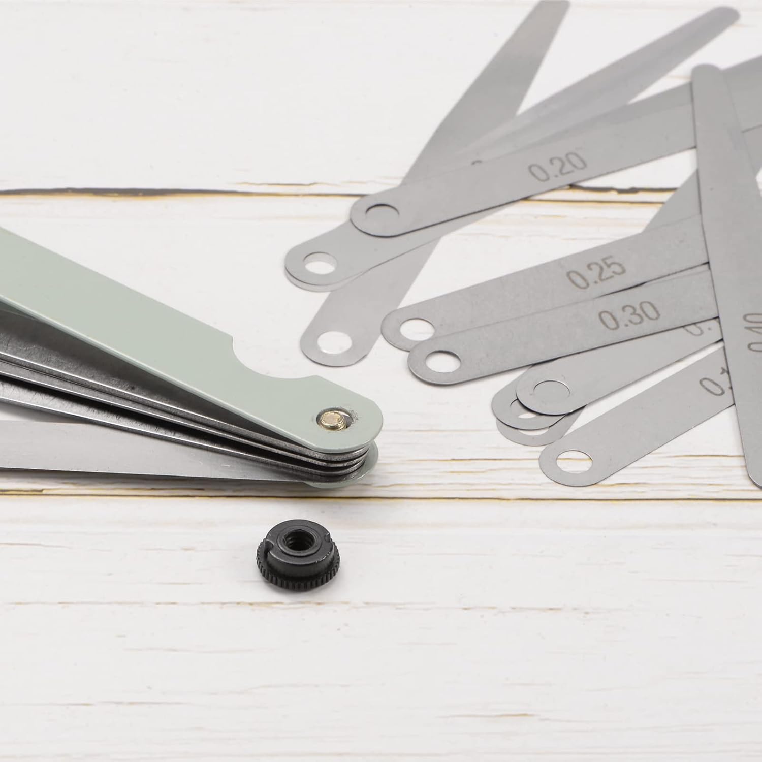 Generic 5pcs Feeler Gauge 0.3mm Thickness Gauge 65MN Steel Metric Gap Measuring Tool, Single Blade