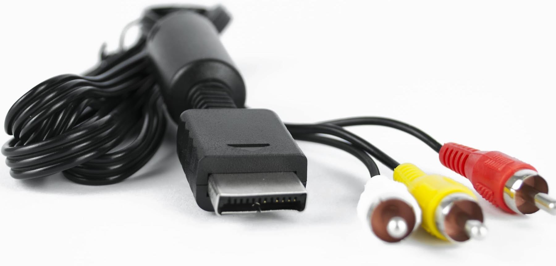 Komodo® AV Audio Video Cable for Sony Playstation 1 2 3 / PS1 PS2 PS3 / AV to RCA Cable Lead / 1.5m (Black)