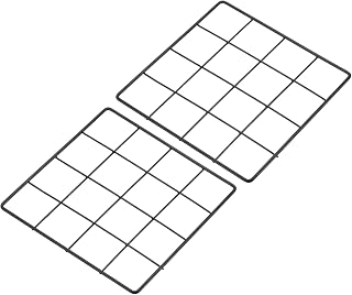 PATIKIL 8"x8" Wire Grid Panel, 2 Pack Board Photo Pictures Memo Display Grid Panels Hanging Organizer Wall Decorative Panel for Home Office Wedding, Black