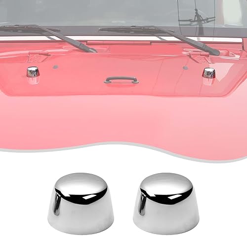 Moldura decorativa de goma para capó del motor compatible con Jeep Wrangler JK JKU 2007-2018 (cromado)