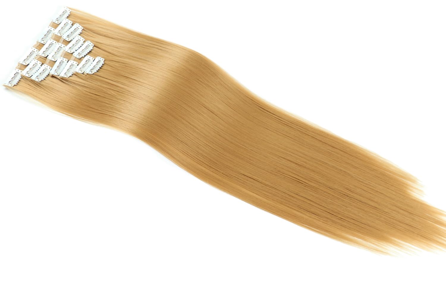 Royalfirst Clip in Hair Extensions for Women 22 Inch 7PCS Clip Ins Long Straight Hair Extension Double Weft Synthetic Thick Hairpieces Halloween Cosplay Daily Use (27#) - Image 4