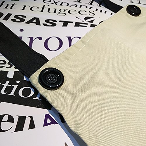 Tablier de cuisine beige Chanceux Numéro 291 réglable avec poche homme femme