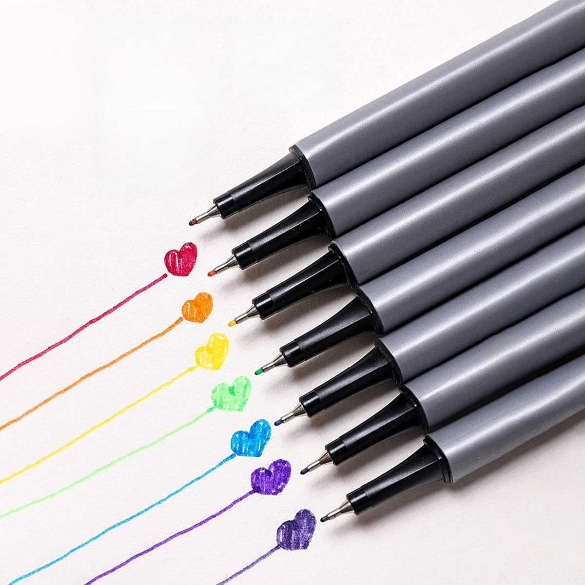72 Fineliner-Stifte in leuchtenden Farben zum Zeichnen, 0,4 mm feine Spitze zum Skizzieren, professionelle Kunstmarker mit ergonomischem Griff, Metallgehäuse für Künstler,