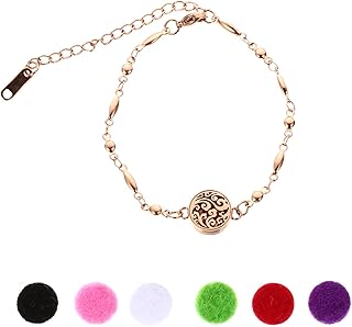 HEALLILY 1セットエッセンシャルオイルディフューザーブレスレットアロマ手首チェーンの誕生日プレゼント娘女の子ママ12ミリメートル