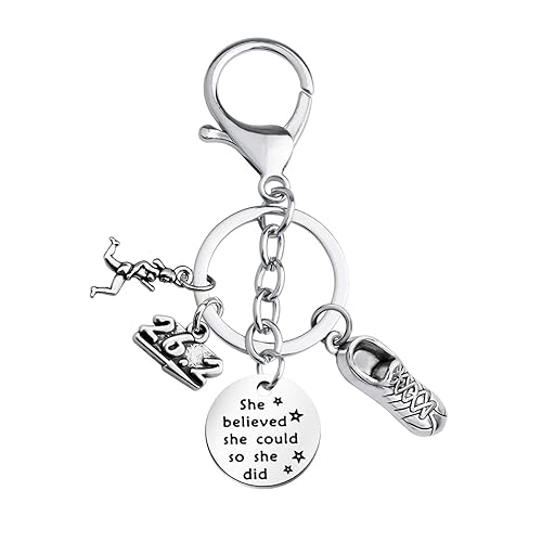 FUSTMW Runner Gifts Running Gift Runner Keychain Jewelry Running Gifts