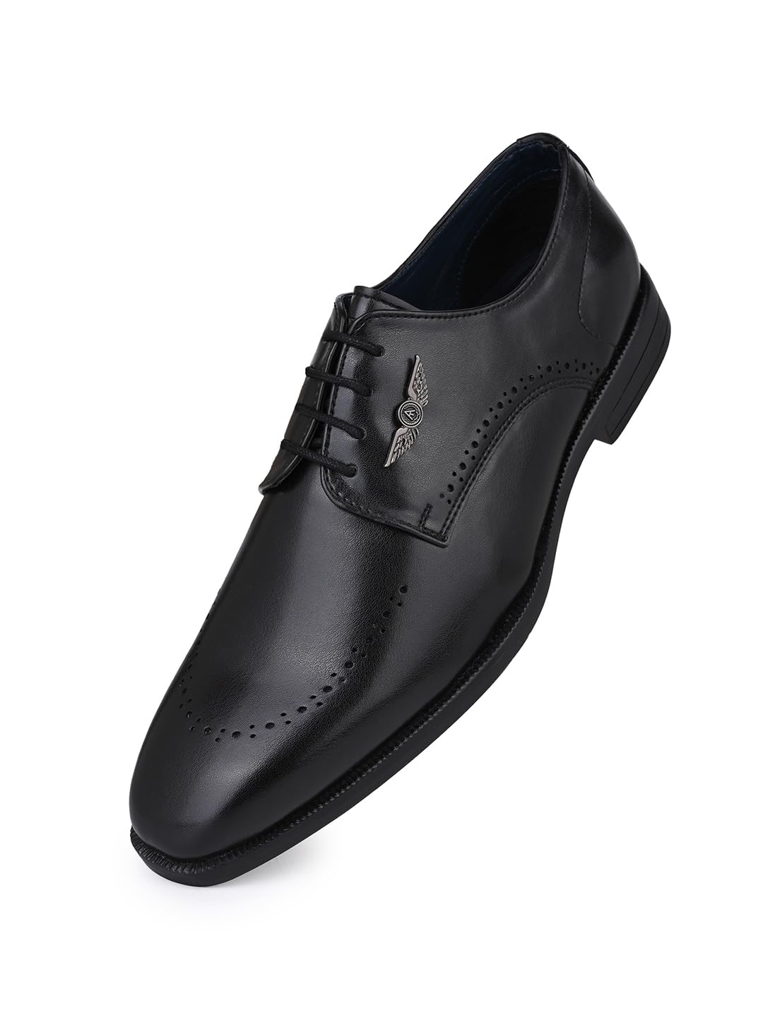 alberto torresi Hungary Series 607 Branded Sole Black Formal Shoes-picture-13