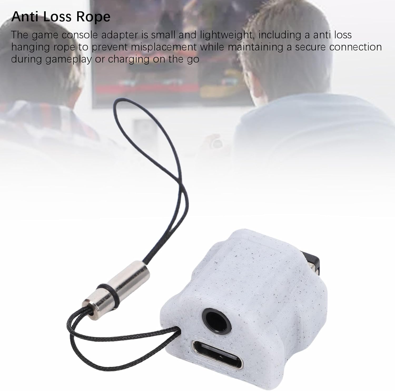 Adapter with anti-loss rope attached