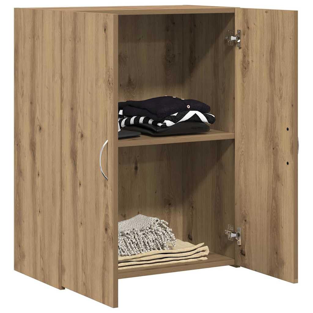 Szafa biurowa Artisan dąb z materiału drewnopochodnego 70 x 32 x 77,5 cm z półką regałową do biura, biura domowego, gabinetu i kancelarii, idealna do archiwizacji i porządkowania dokumentów i