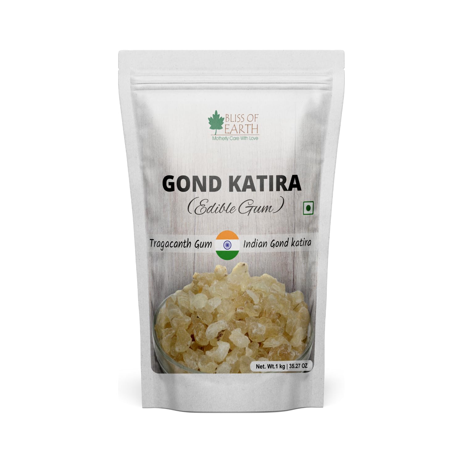 BLISS OF EARTHGond Katira Pure Organic Gum, Gond Katira for Bones Health, Natural Cooling Agent for Summer, Tragacanth Gum for Skin, Weight Loss, & Digestive Health – 1kg