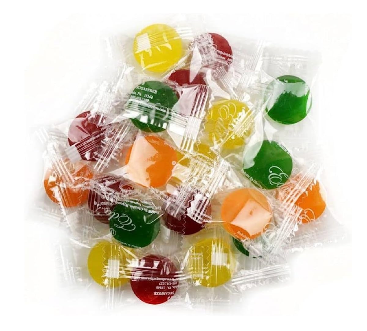 Nuts To YouHealthy Sweets Eda's Sugar Free Mixed Fruit Hard Candy 1lb | Assorted Fruit Flavors Individually Wrapped OU Parve Uses Sorbitol Low Sodium (Mixed Fruit, 1 Pound)
