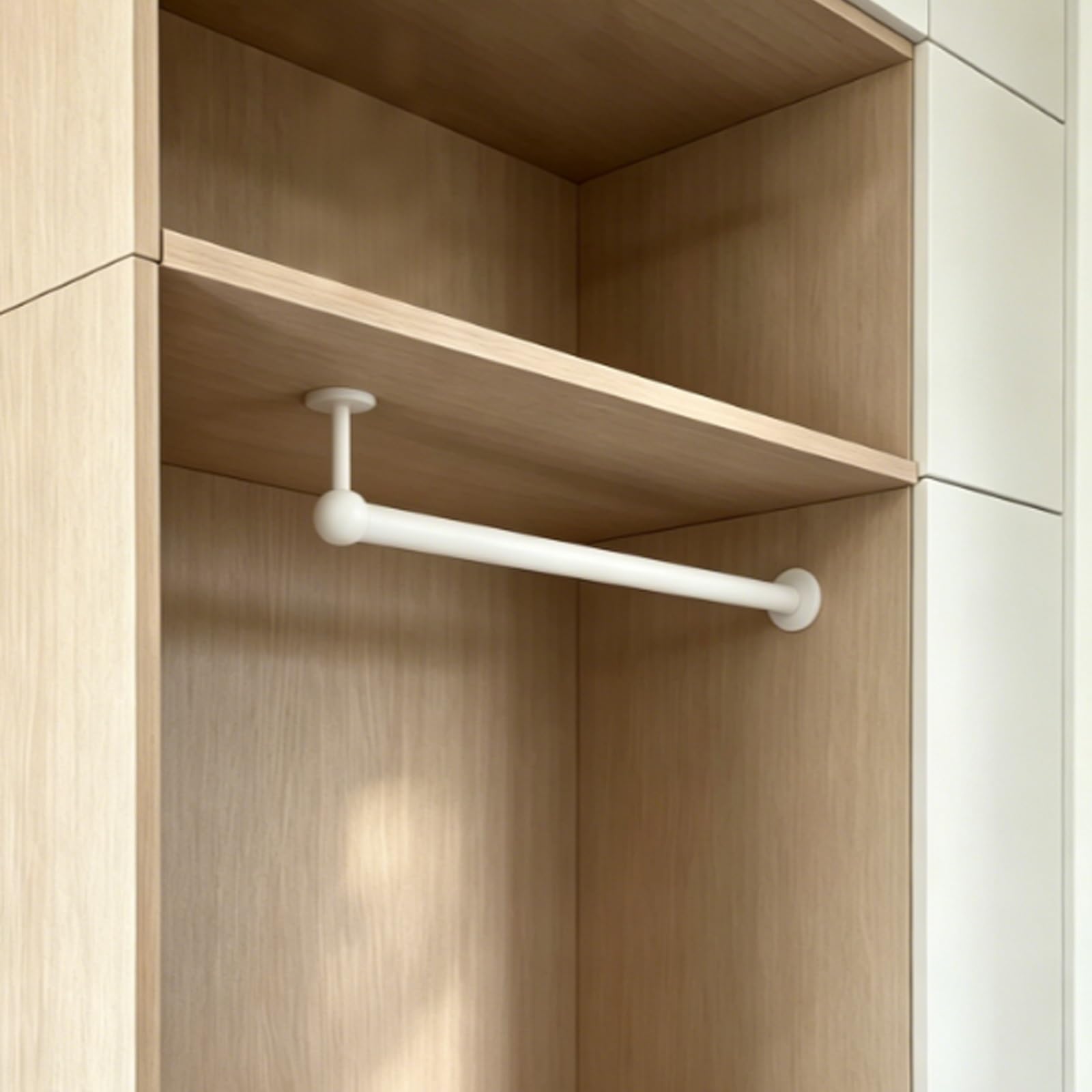 CHZFFD wardrobe rails and fittings Cabinet Rod Holder, Closet Pole for Hanging Clothes, Garment Bar Wall