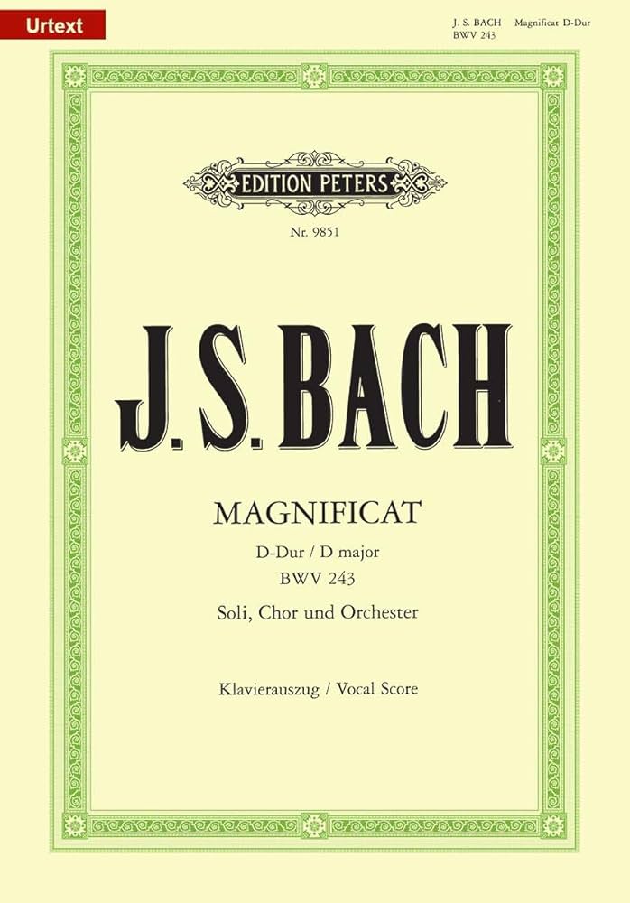 バッハBach／Magnificat Amazon.com: Magnificat in D BWV 243 (Vocal Score) (Edition