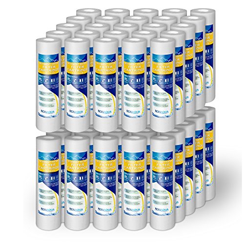 Buy 1 get 1 🔥 Ronaqua Sediment Water Filter Cartridge 10"x 2.5", Four Layers of Filtration, Removes Sand, Dirt, Silt, Rust, Made from Polypropylene (50, 1 Micron)