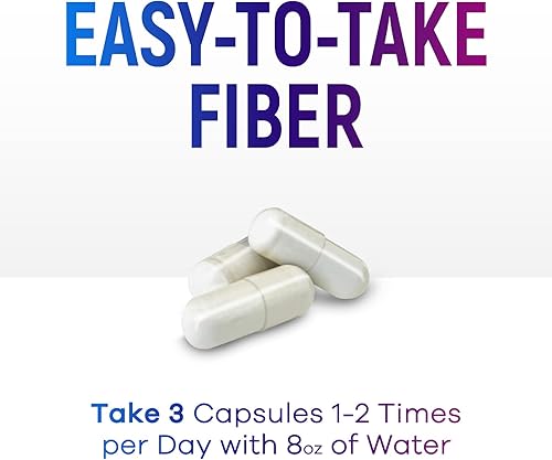 Miniatura 7 de Suplemento de fibra de psyllium de 1500 mg, sin OMG, fibra soluble natural para la salud digestiva diaria y apoyo de regularidad, cápsulas de polvo