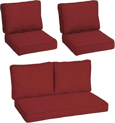 Miniatura 5 de Arden Selections Juego de cojines de sofá biplaza para exteriores 46 x 26, Leala gris piedra