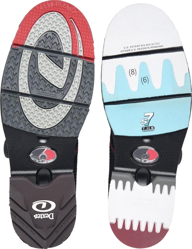 Dexter Mens Wide Width The 9 Stryker Boa Bowling Shoes (for Right Handed Bowlers only. Men's Wide EE Shoe Sizing) - Black/Red 12