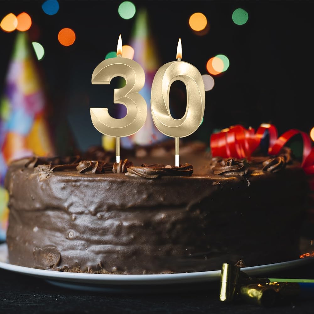 30 PCS Birthday Cake Candles For Parties - Wedding, Anniversary, Restaurant & Festival Decorations