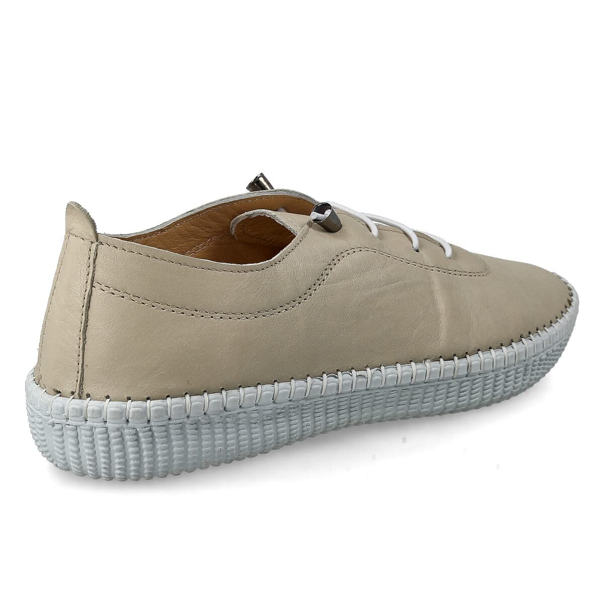 Zapatillas Deportivas Sneakers de Piel para Mujer. Flexibles y Cómodos. Zapatos Planos Casual. Cordones Elásticos. Gran Confort. Blanco, Negro, Cuero, Azul Marino, Celeste, Kaki, Rojo, Beige