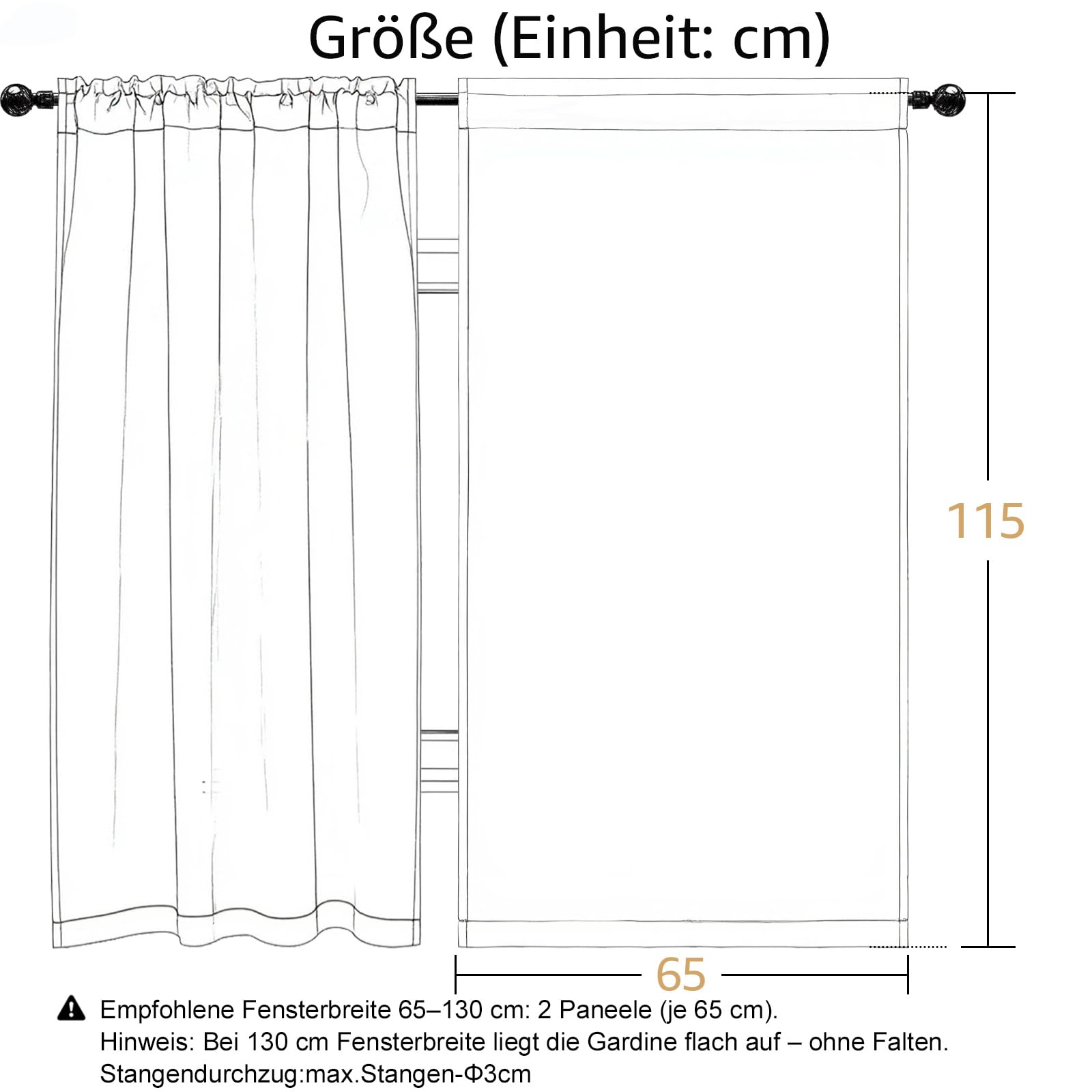 TOPICK Tenda Cucina Tende Corte Piccole Brise Vento, Taupe 65x115 cm 2 Pannelli con Passante per Traversa Per Finestra, Armadio, Mobile Basso, Camera e Copertura Sotto Lavandino
