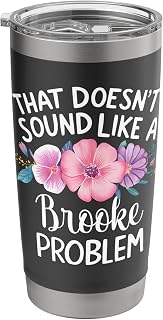 Brooke Personalized Cute Flower Girls Brooke Name Stainless Steel Insulated Tumbler