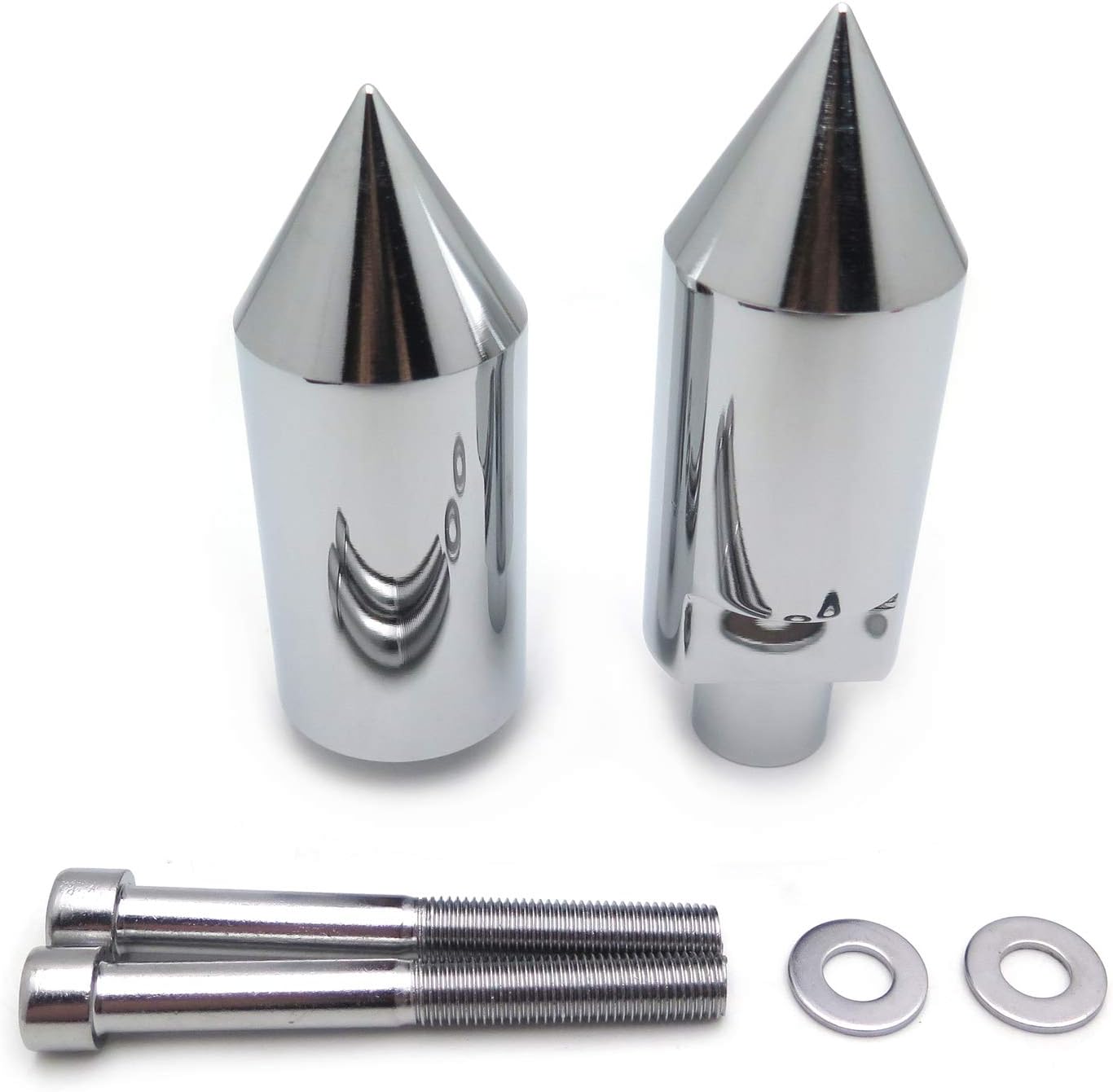 HongK- Motorcycle Chrome Billet Aluminum Spike FRAME SLIDERS For 2004-2005 GSXR600 GSXR750 GSXR 600 750 [P/N: MT290-007]